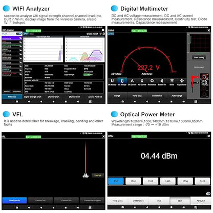 8K 32MP IP Camera Tester with PoE, WANLUTECH CCTV Tester 90W Power Output PoE Camera Test 8MP SDI TVI CVI AHD CVBS Camera Test TDR Cable Test DMM OPM VFL WiFi Network Tools HDMI (X9-MOVTADHS Pro)
