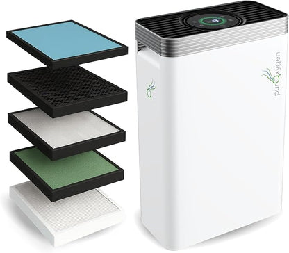 PURO²XYGEN Smart Air Purifiers For Home - Large Room Up to 2700 Sq Ft, H13