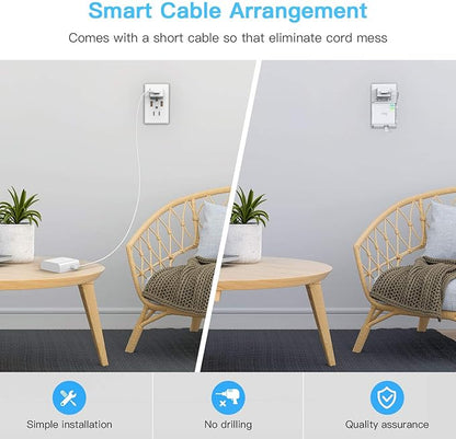 HOLACA Outlet Wall Mount for Ring Smart Lighting Bridge,Easily Be Moved-Saving Space-No Messy Wires and Screws
