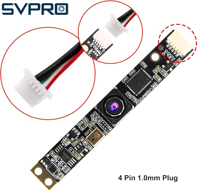 SVPRO 8MP USB Camera Module with Microphone, 102 Degree Wide Angle Laser Engraver Camera for Lightburn, Fixed Focus 4K UVC Webcam Board for Computer,Raspberry Pi