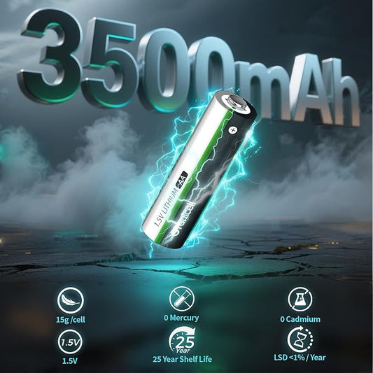 Granicell 72-Pack 3500mAh Lithium AA Batteries | 1.5V for Blink Cameras, Smart Locks, Alarms & Tech Devices | 10-Year Life, Leak-Proof, Extreme-Temp Resistant (Non-Rechargeable)