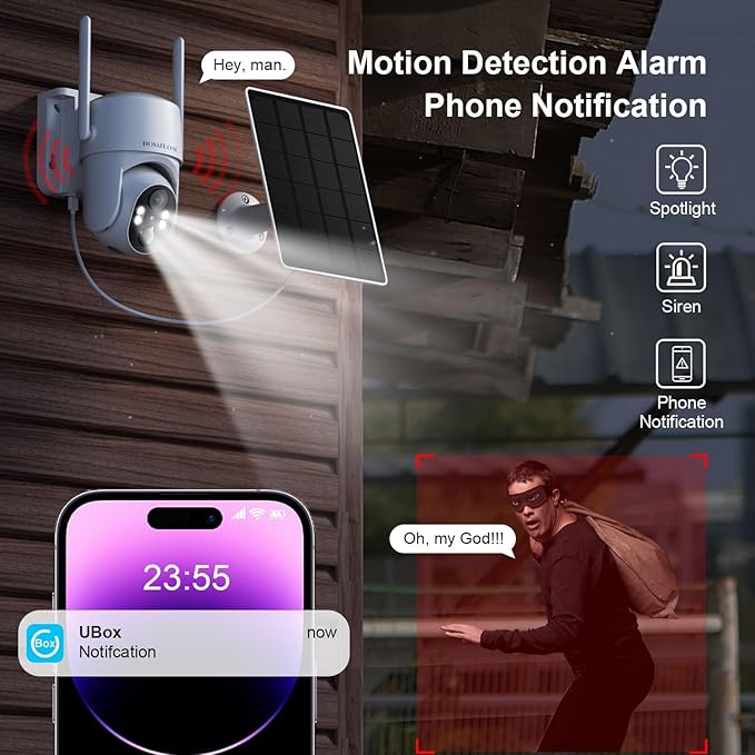 No WIFI Security Camera No Internet Needed, 4G LTE Cellular Security Camera Outdoor Wireless, Cell Camera with SIM Card, PIR Sensor, 2K Color Night Vision, SD/Cloud, 2-Way Talk, IP66 Waterproof