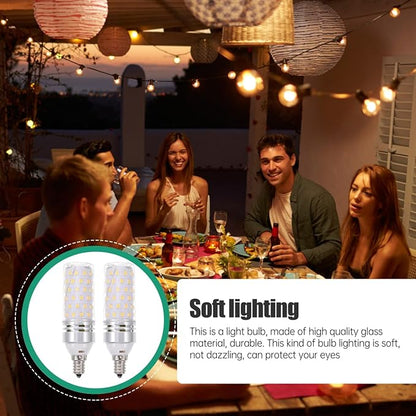 Mikikit 2pcs Led Light Bulbs Warm Replacement for Light Bulb Socket Base for Bedroom