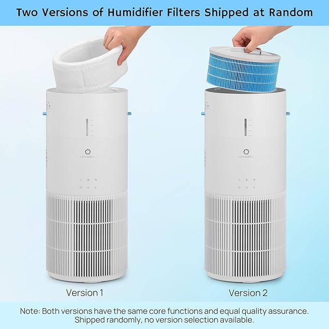 Airthereal 2-in-1 Air Purifier & Humidifier Combo for Large Room up to 1325 ft², 3-Stage Filters, Air Quality Monitor and Quiet Sleep Mode, Evaporative Humidifier with Hygrometer, iF Design Award 2026
