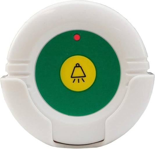 Smart Caregiver Wireless Reset Button for Central Monitor & Wireless Alarms | Add-on/Replacement Reset Button, Compatible with Central Monitor 433-CMU and Wireless Monitor 433-EC, reset up to 100ft away