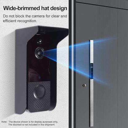 Metal Doorbell Cover Weatherproof, Doorbell Rain Cover, Anti Glare Sun Shade, Compatible for Blink/Ring Pro2/Arlo/Wyze/Google Nest/Reolink Video Doorbell