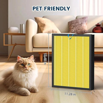 Vital 100S-P Replacement Filter for LEVOIT Vital 100S Vital 100S-P Air Purifier, H13 True HEPA and Activated Carbon Vital 100S-P Filter, Vital 100S-RF-PA(LRF-V102-YUS), 2 Pack Yellow