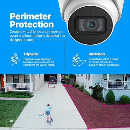 Amcrest 5MP Optical Zoom AI IP PoE Camera, Varifocal Outdoor IP POE Camera Turret, Human & Vehicle Detection, 2.7mm~13.5mm Lens, IP67, 5X Optical Zoom, (IP5M-VT1289EW-AI)