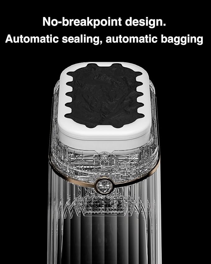 E1 Automatic Trash Can Refill Rings，Official Self Changing Garbage Bag for E1 Touchless Sensor Smart Trash Can, 6Pack - 150 Count (6 Months Supply)