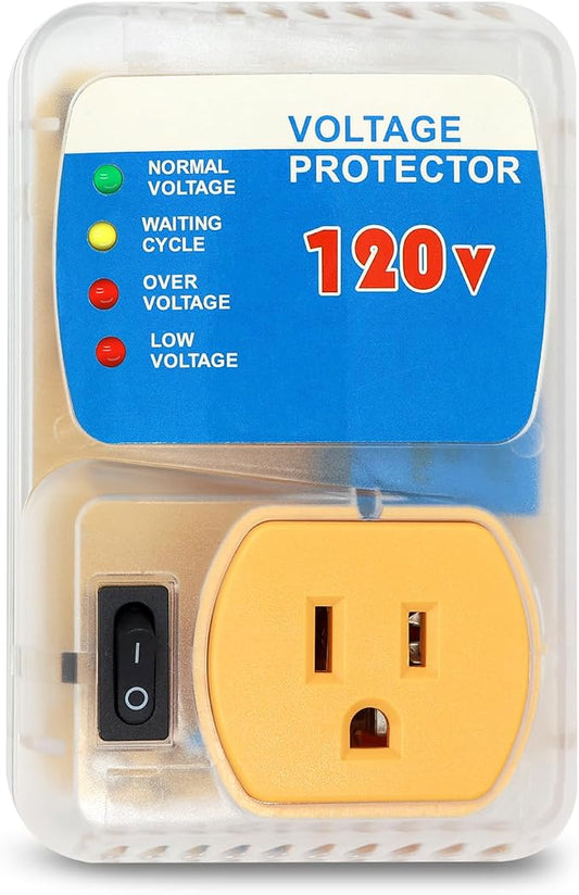 [ETL Listed] BSEED Surge Protector, Outlet Voltage Protector for Home Appliances, Power Surge Protector Suit for Refrigerator, Computer and Freezer, Adjustable Voltage Regulator, 120V, 1800W, 1 Pack