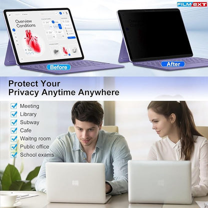 FILMEXT Magnetic Privacy Screen for Surface Pro 12-inch 2025 Model 2109 2110,Removable Anti Spy Security Protector Blue Light Block glare Filter
