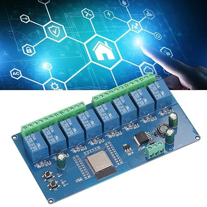 8-Channel Smart Relay Module WiFi BLE IoT Control Board for Home Automation Relay Switch (DC5-30V AC250V)