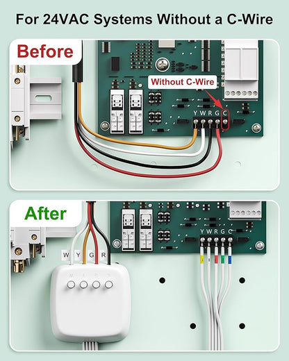 WUKUR Power Extender Kit for ecobee Smart Thermostat Premium, C-Wire Adapter Compatible with ecobee3 Lite, Premium, Enhanced, Essential, Lite, for ecobee4 and Smart Thermostats with Voice Control
