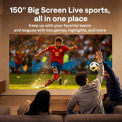 Aurzen Roku TV D1R Cube Smart Outdoor Projector with WiFi and Bluetooth | Roku TV Built-in, Sealed Optical Engine, 1080P FHD, DoIby Audio, Portable Mini Projector for Home/Outdoor Movie Soccer Game