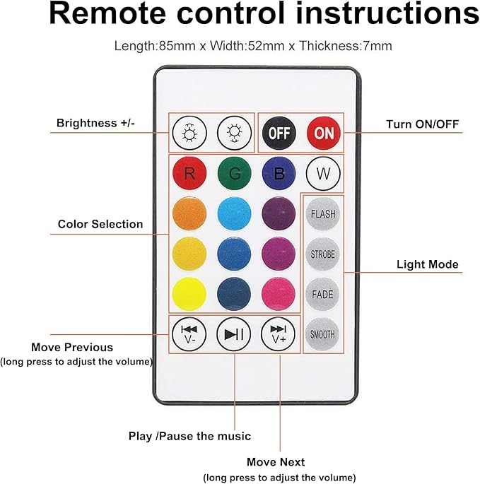 Lighting LED+ Color Changing Speaker LED Light Bulb with Remote Control and APP, Soft White, Comes with B22 Socket
