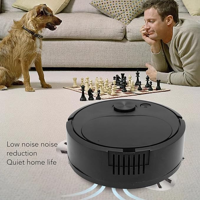 Robot Vacuum and Mop Combo, Personalized Cleaning Recommendations, Robot Vacuum Cleaner Good for Pet Hair, Carpets, Hard Floors(Black)
