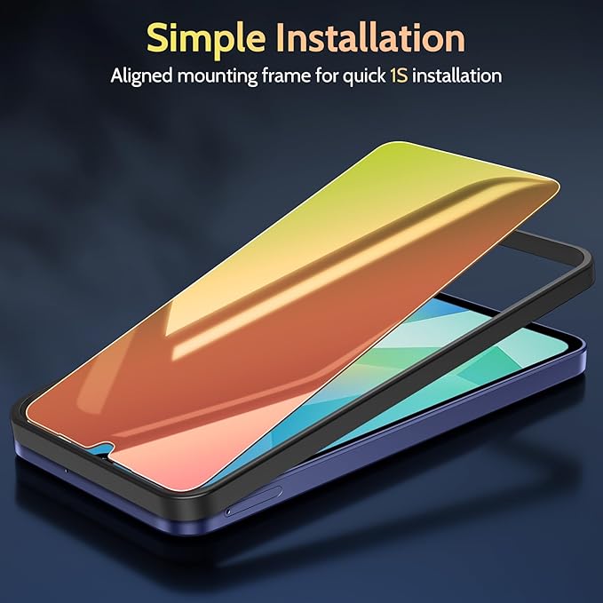 2 Pack for Samsung Galaxy A16 / A17 5G Privacy Screen Protector Glass, Red to Green Gradient, Anti-Spy Anti-Blue Light Anti-Scratch No Bubble Case Friendly Easy Installation