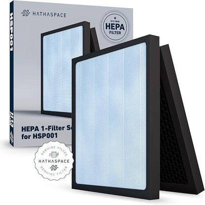 HATHASPACE Air Purifier HEPA Filter Replacement - Certified Filters for HSP001 Smart Purifiers - Easy to Install, Improved Air Quality - H13 True HEPA, 1 Pack