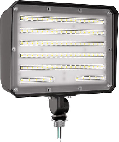 CINOTON 100W LED Flood Lights Outdoor, 14000LM IP65 Waterproof Security Wall Pack Lighting Fixture with 180° Knuckle for Court Porch Patio Garage 5000K Daylight AC100-277V 1 Pack