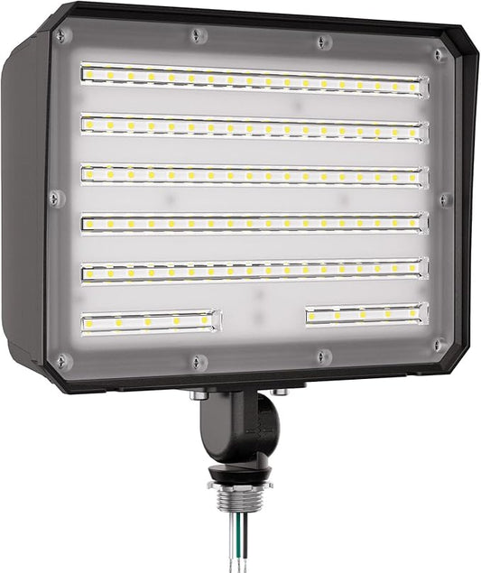 CINOTON 100W LED Flood Lights Outdoor, 14000LM IP65 Waterproof Security Wall Pack Lighting Fixture with 180° Knuckle for Court Porch Patio Garage 5000K Daylight AC100-277V 1 Pack