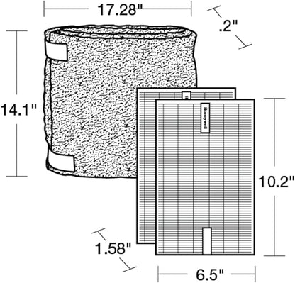 Honeywell HEPA Air Purifier Filter Value Kit – Includes 2 R HEPA Filters and 1 A Pre-Filter Roll with Cutting Template
