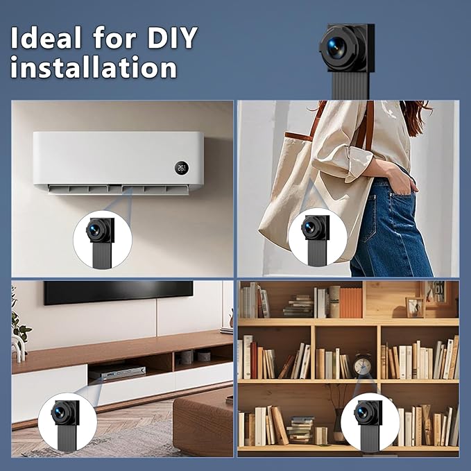 Mini Camera DIY Module - Full HD 1080P Tiny Video Cameras - Small Security Cam for Home & Nanny Use - No WiFi Needed