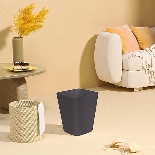 Trash Can - Small Waste basketbin - 1.8 Gallon- for Office,Home,Bathroom,Kitchen - Coffee Color