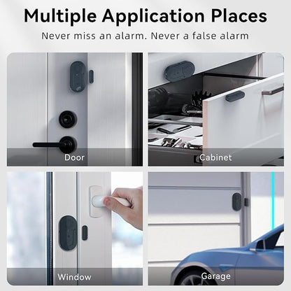 Sanjie Door Window Alarm Sensors, 5 Pack, 125dB, Volume Control | Easy-install door and window alarms with loud adjustable alerts, long battery life, and versatile use for home safety