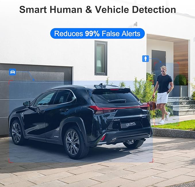 Anpviz 4k 8MP Wired Dual Lens PoE IP Camera, 180° Panoramic Security Camera Outdoor with Strobe Red & Blue Light and Audio Alarm, Smart Dual Light, Human/Vehicle Detection, 2 Way Audio, IP67(H Series)
