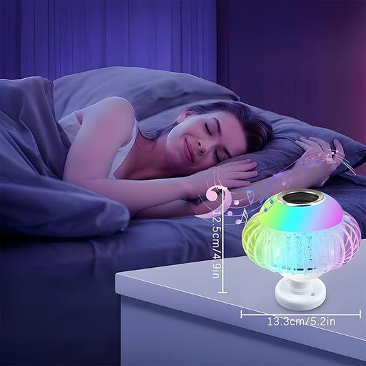 Bluetooth RGB Music Light Bulb, with Built-in Bluetooth Speaker, E27 Base Wireless Single Smart Light Bulb, Remote Control White+RGB Colors Speaker Bulb for Party, Home, Christma Decorations (1 Pcs)