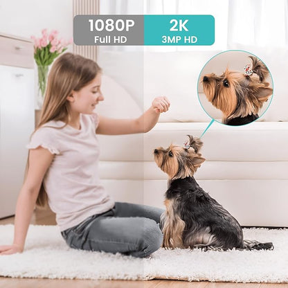 litokam Indoor Cameras for Home Security with Night Vision, Pet Camera with Phone App, WiFi Home Security Camara, Baby Monitor Compatible with Alexa, Motion Detection, 2-Way Audio, 2 Pack, 1080P