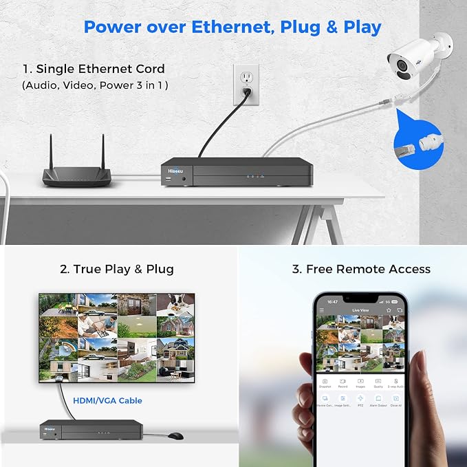 Hiseeu 4K 32 Channel PoE NVR Network Video Recorder for Security Camera System, Support 4K/5MP/4MP/3MP/1080P PoE Camera, Motion Detect,24/7 Recording, Smart Playback, No Hard Drive