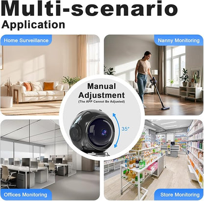 2K Clock Indoor Camera, 2.4G/5G WiFi Cameras for Home Security with Temperature & Humidity Display, 2-Way Audio, AI Motion Detection, Color Night Vision, Baby Monitor & Pet Camera (Gray)