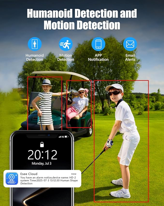 Wireless Security Camera 3 Lens 5G/2.4G WiFi 6MP Triple Lens Camera,2K HD PTZ Dome Cameras with Automatic Cruise, Color Night Version, Motion Detection