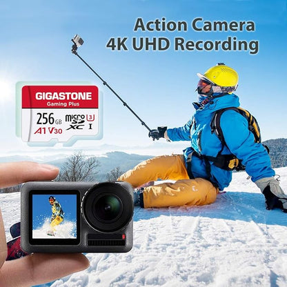 【for Switch 1 Only】 GIGASTONE 256GB Micro SD Card, Gaming Plus, Nintendo-Switch 1 Compatible, 4K UHD Video Recording (MSD-GamingPlus-256GB-1PK)
