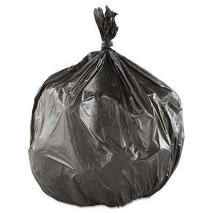 Inteplast Group S334016K 33 Gallon Capacity, 33" Length x 33" Width x 16 Mic Thickness, Black Color, HDPE Commercial Coreless Institutional Trash Can Liner (Case of 10 Roll, 25 Bags per Roll)