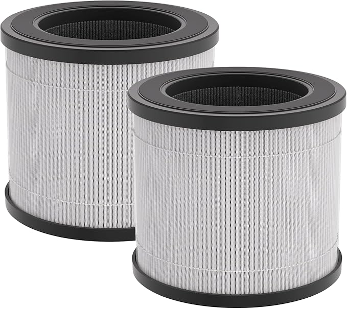 FULMINARE PU-P05 Air Purifier Replacement (2 Pack) Quiet Air Cleaner Filtering Out 99.97% 0.01 Microns, Smoke, Particles