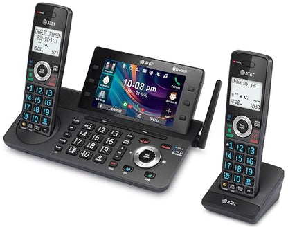 AT&T 2-Handset DECT 6.0 Cordless Home and Business Phone with Answering Machine, 5" Color Display, One-Touch Shortcut, Conference, Intercom, Smart Call Blocker, Bluetooth Connect to Cell: DLP73290