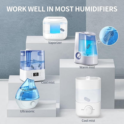 12-Pack Demineralization Cartridge for Humidifier Compatible with HoMedics Total-Comfort Ultrasonic Humidifier Demineralizer Tablets Filter Replacement for Water Decalcification, Remove Odor