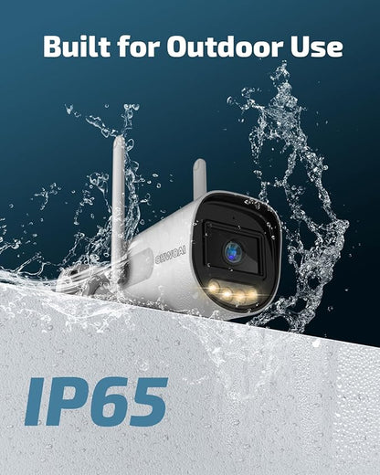 OHWOAI 《Dual Band WiFi & IP65 Waterproof》Wireless Outdoor Security Camera with Color Night Vision, Motion Detection, Remote Viewing WiFi Cameras, Home Video Surveillance Cameras