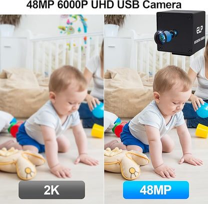 MMlove 8K USB Camera 48MP Webcam 4K 30FPS High Speed Autofocus Lightburn Camera with 70 Degree No Distortion Lens Industrial Security Wabcam for Skype/Zoom/FaceTime/Hangouts,PC/Laptop/Raspberry Pi