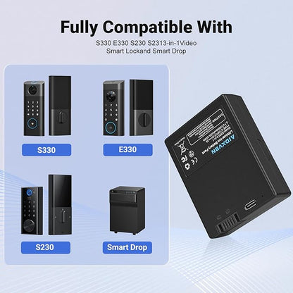 10500mAh High Capacity Rechargeable Li-ion Battery Pack for Eufy Security Devices Compatible with Video Doorbell Cameras S330 E330 S230 S220 S231 and Smart Door Locks T8790 T8520 T8531