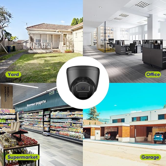 SANNCE 1080p Wired Home Security Camera with EXIR Night Vision, IP66 Waterproof for Outdoor Indoor Video Surveillance 4Pcs