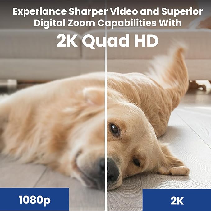 Lorex 2K Dual Lens Indoor Wi-Fi Security Camera | Auto-Tracking | 360° Pan-Tilt | Person & Pet Detection | IR Night Vision | 2-Way Talk | Call Button | Cloud & Local Storage (SD Card not Included)