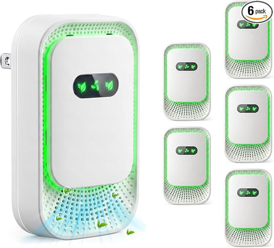 6 Pack Plug in Air Purifier,Quiet Air Ionizers for Home and Pet Odors