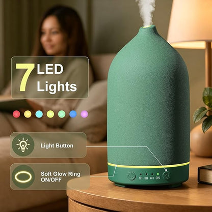 Gooamp 200ML Ceramic Essential Oil Diffuser for Home, Stone Diffuser