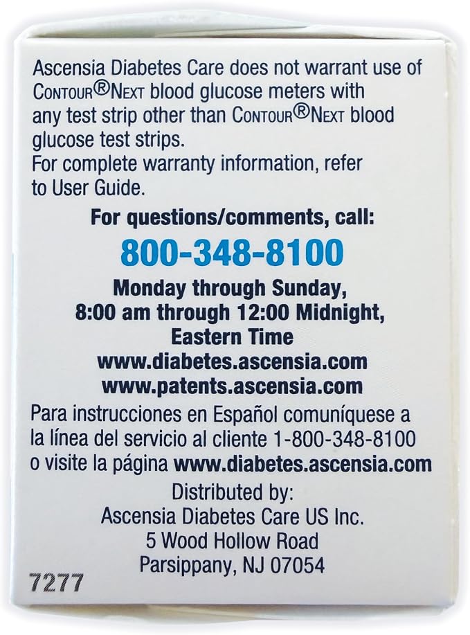 Ascensia Contour Next Blood Glucose Diabetes Test Strips 105 Count (3x35ct) | For Diabetes, Accurate, No Coding, Second-Chance Sampling, Compatible With All Contour Next Meters, Easy Blood Sugar Testing