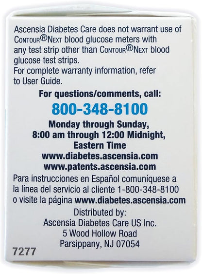Ascensia Contour Next Blood Glucose Diabetes Test Strips 105 Count (3x35ct) | For Diabetes, Accurate, No Coding, Second-Chance Sampling, Compatible With All Contour Next Meters, Easy Blood Sugar Testing