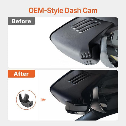 Volvo Dash Cam for XC90 2016-2022 T5/6/8, 4K Dash Camera with OEM-Style, No Visible Wires, Breeze Installation, Night Vision, WiFi & App, Parking Mode, Plug and Play, Loop Recording, 64GB Card