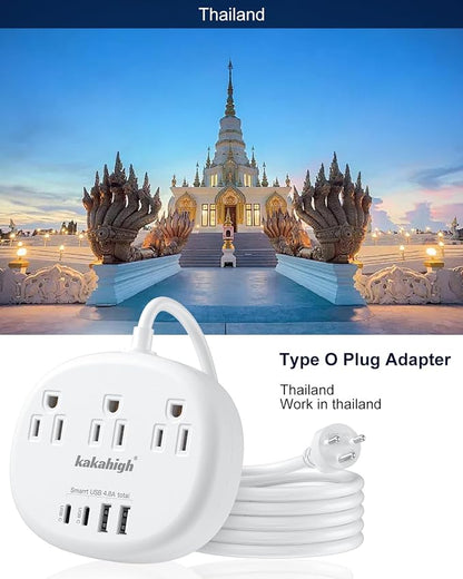 Thailand Power Adapter, Thailand Extension Cord 4FT